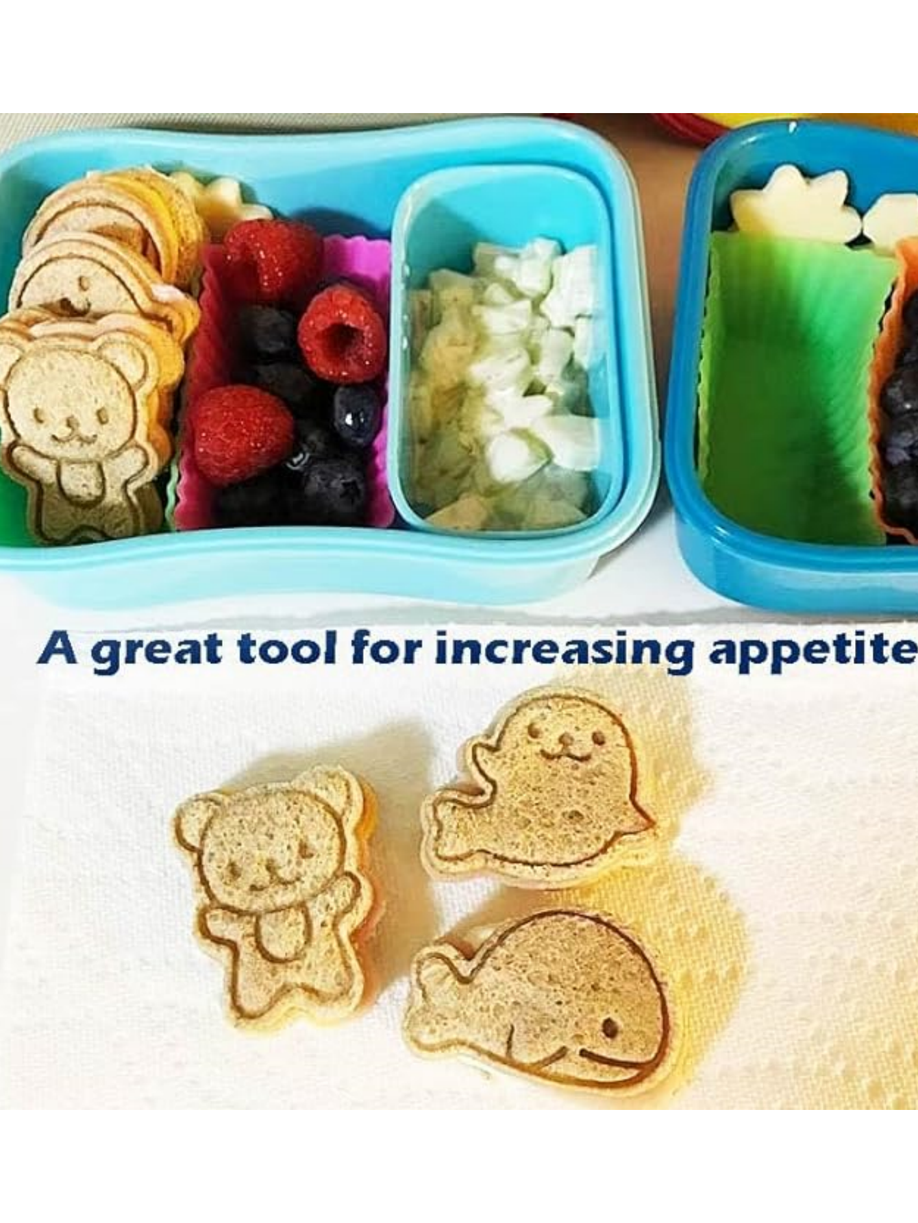 5pcs Sandwich Cutter, Sandwich Cutter And Sealer, Mini Cartoon Bear, Squirrel Dolphin, Fur Seal Bread Cutter, Sandwich Cutter, Bento Box, Kitchen Stuff Clearance Kitchen Accessories