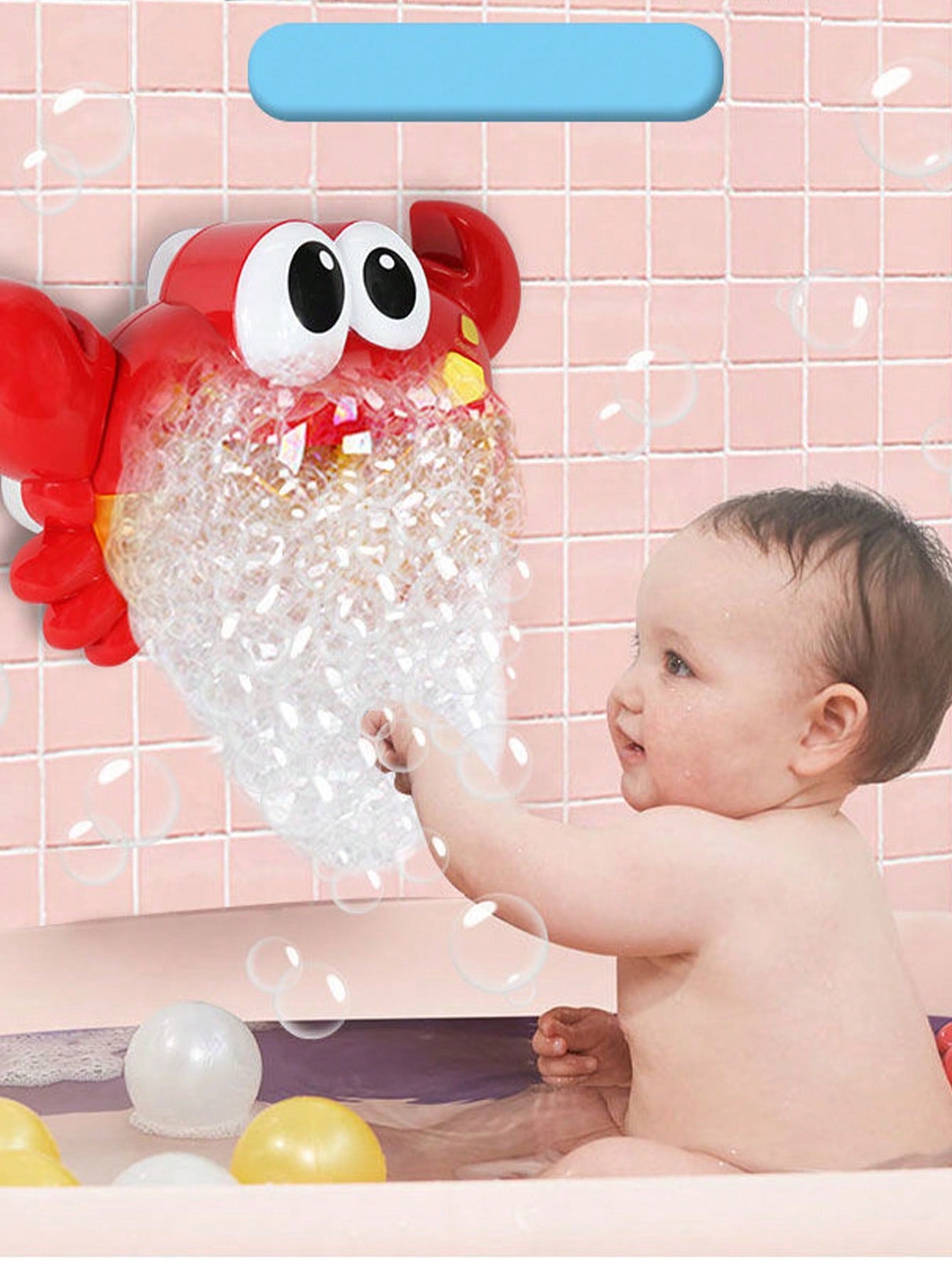 1pc Crab Bubble Maker For Baby Bath Time, Random Color