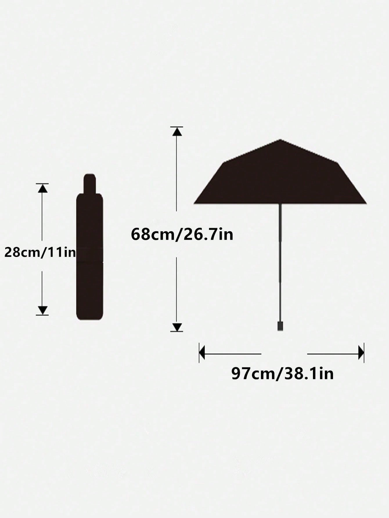 1pc Dinosaur Pattern Safe Anti-Rebound Children Umbrella, Portable & Foldable For Boys/Girls/Kids/Students