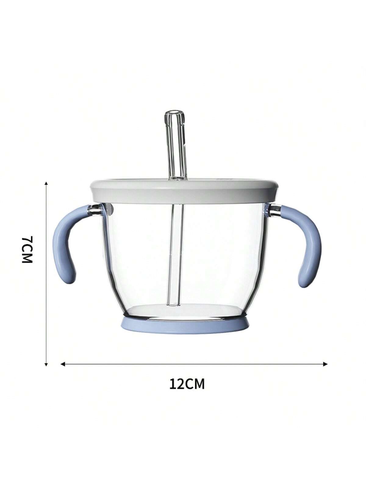 1pc Milk Drinking Straw Cup For 6-12 Years Old Baby, With Pp And Silicone Material, Anti-Scald, Can Be Heated, Water Drinking Mug For Toddler