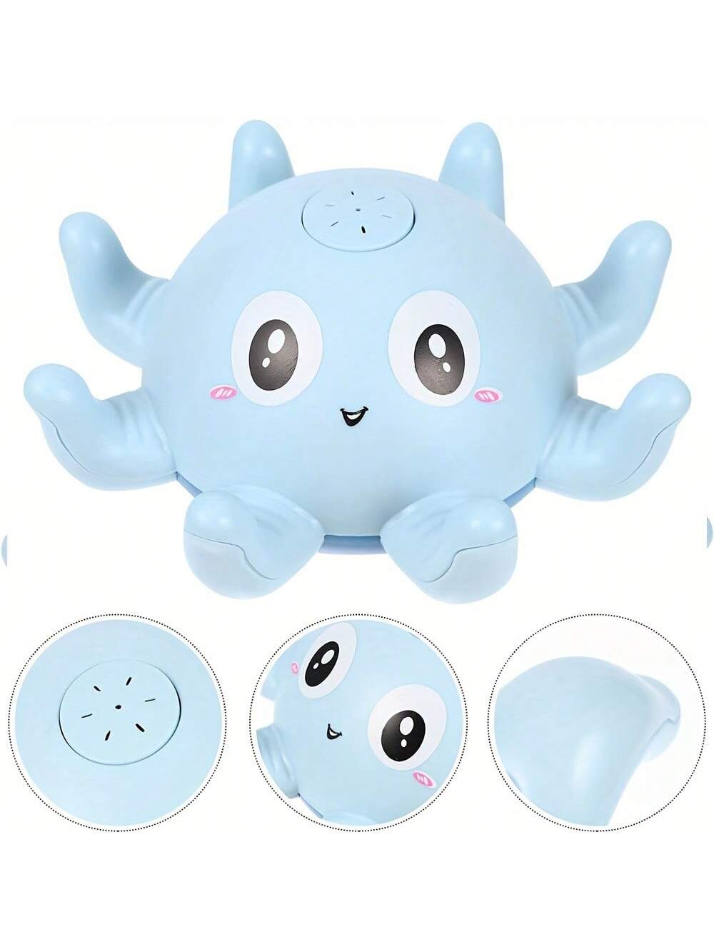 1pc Baby Bathtub Toy, Automatic Induction Water Spray Electric Octopus Toy , Water Play, Water Spray, Swimming Pool Bathroom Toy, Sprinkler Bath Toy Interactive Bath Toy, Light Up Bath Toy(Battery Not Included)