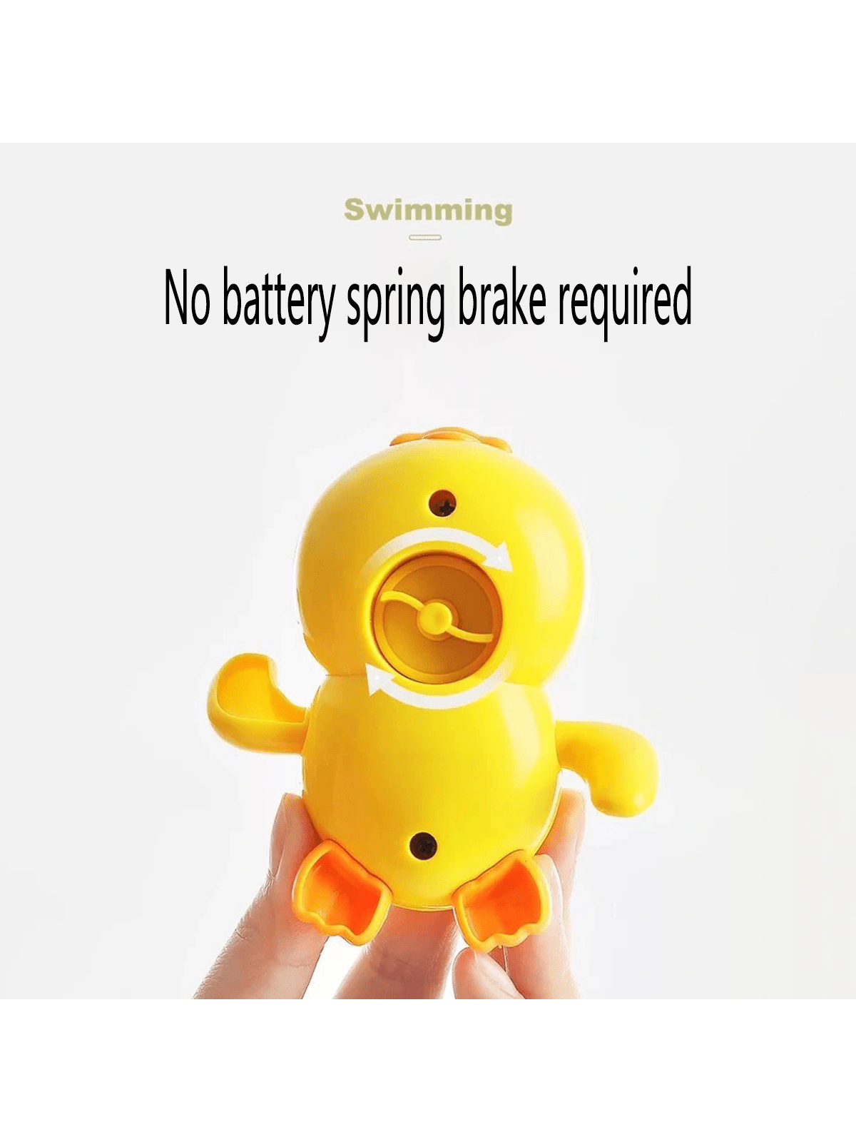 1pc Cool Animal Design Swimming Pool Toy (Dolphin, Turtle, Duck) With Wind-Up Chain For Bathing