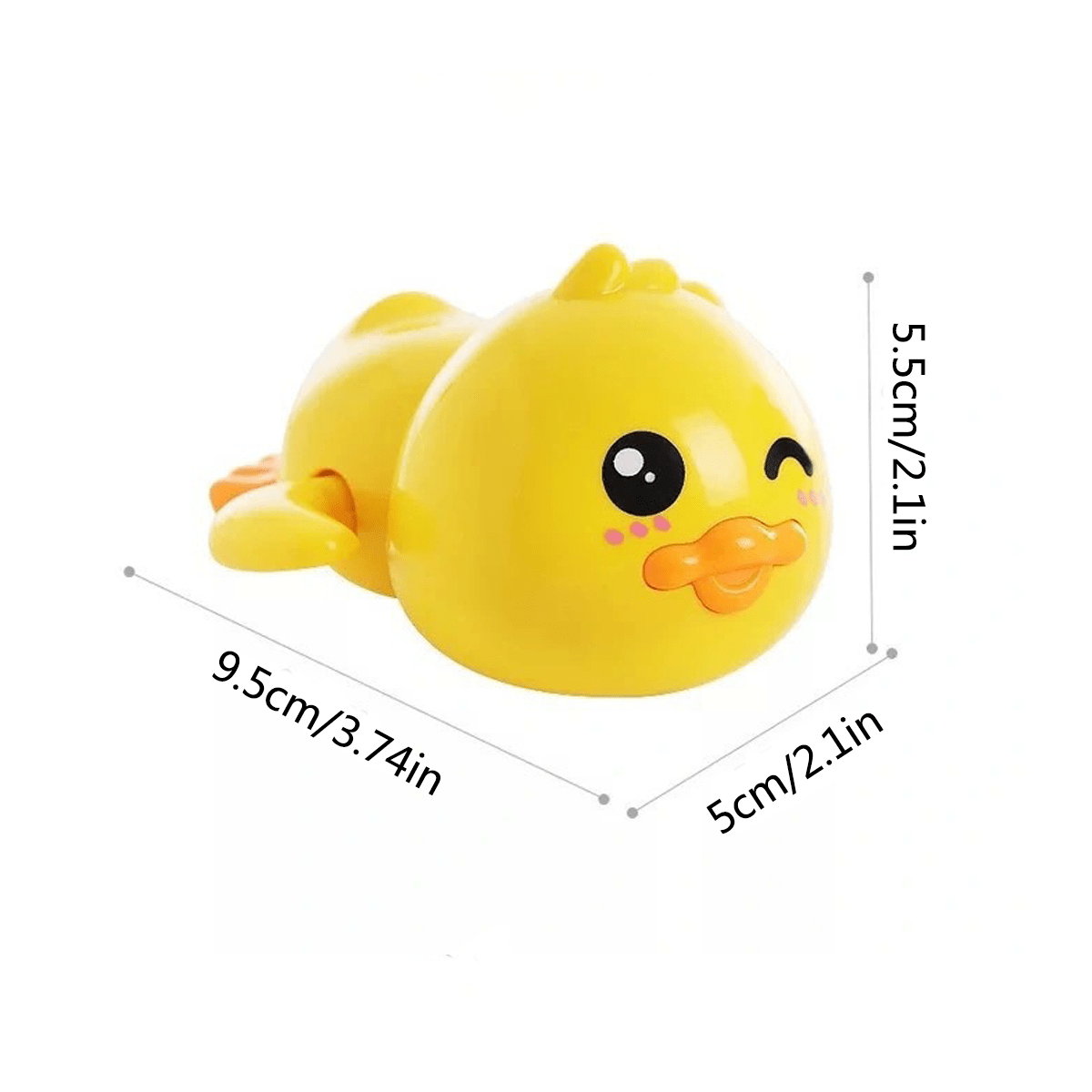 1pc Cool Animal Design Swimming Pool Toy (Dolphin, Turtle, Duck) With Wind-Up Chain For Bathing