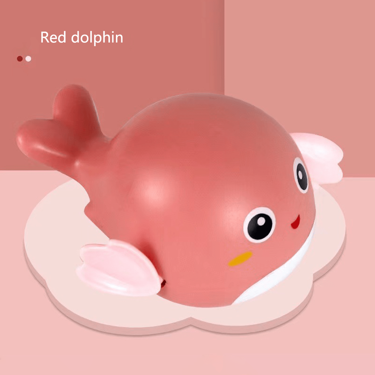 1pc Cool Animal Design Swimming Pool Toy (Dolphin, Turtle, Duck) With Wind-Up Chain For Bathing