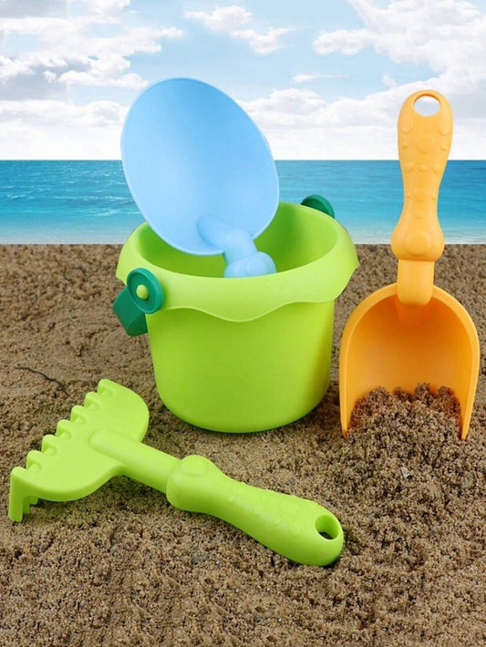 4pcs Beach Toy Digging Tools Set For Sand, Snow Play With Colorful Shovels, Random Color