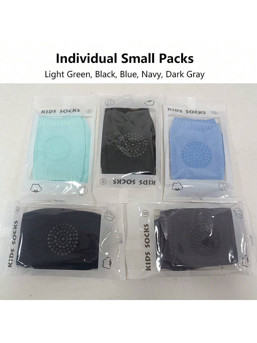 5 Pairs Unisex Baby Crawling Anti-Slip Knee Pads - Dots Styling Rubber