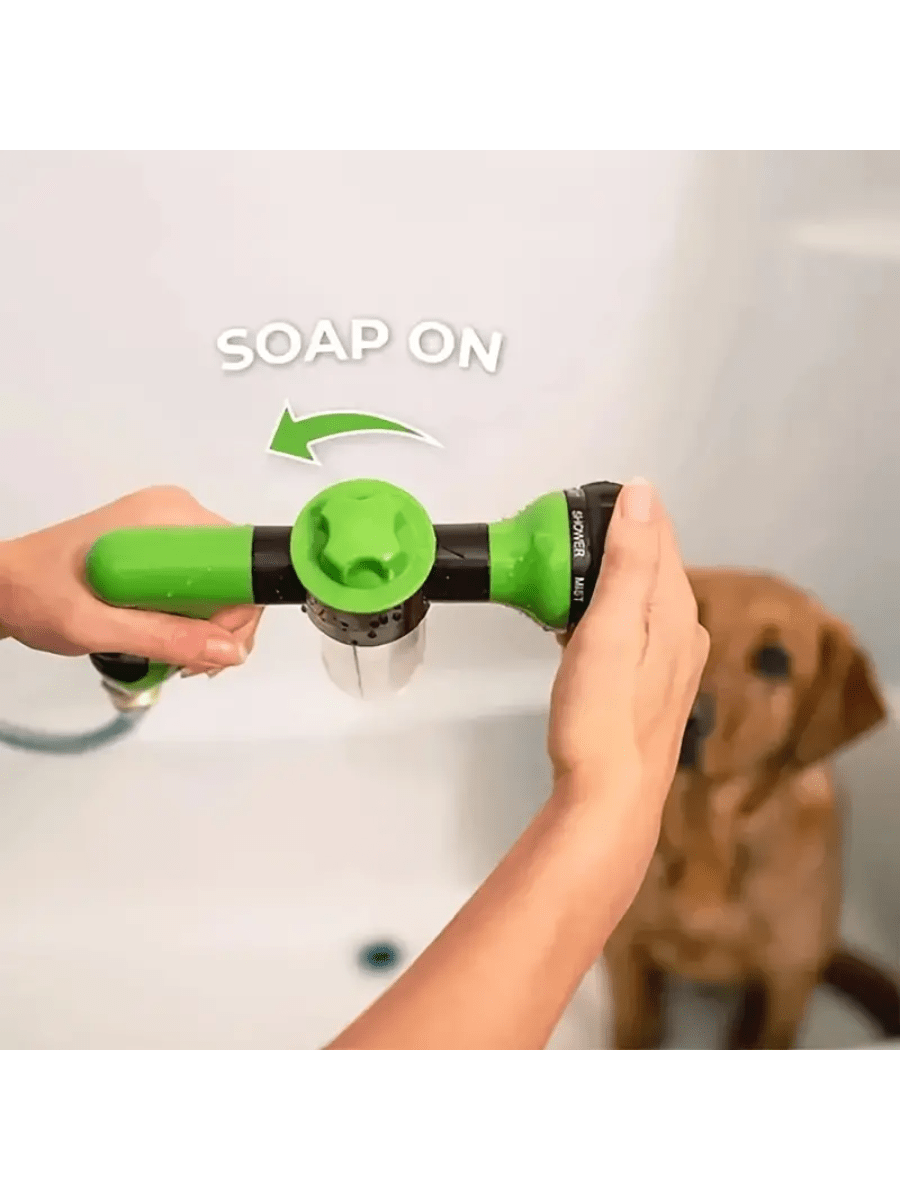 High Pressure Spray Nozzle Hose Dog Shower Head With 3 Modes, Pet Cleaning Tool For Bathtub, Water, Foam, Soap