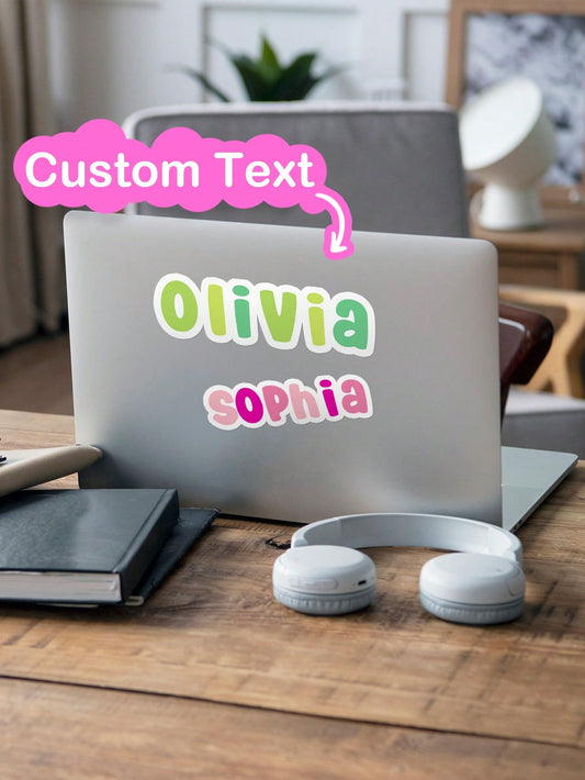 1pc Custom Name Sticker, Personalized Name Stickers, Custom Handlettered Name Sticker, Personalised Name Label, Custom Text Sticker, Retro Custom Sticker, Water Bottle Sticker, Laptop Sticker, Colored Decal, Birthday Gift, Best Friend Gift For Mother's D