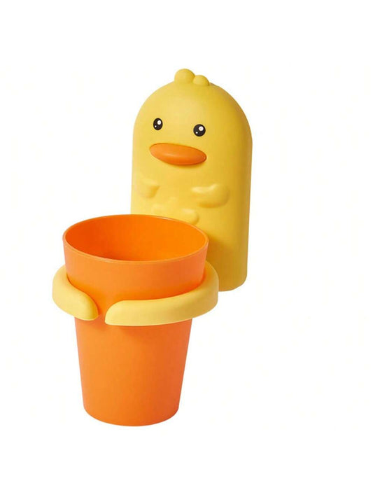 Punch-Free Wall-Mounted Toothbrush Holder Set, Including Cartoon Mouthwash Cup And Children's Toothbrush Cup, For Baby Boys And Girls