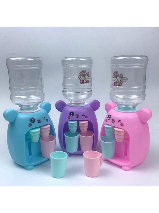 A Cute Bunny Mini Kitchen Water Dispenser Toy, Double Water Outlet That Can Hold Fruit Juice And Other Drinks, Fun And Cartoonish Design, Press The Water Outlet To Dispense Creative Candy And Toy