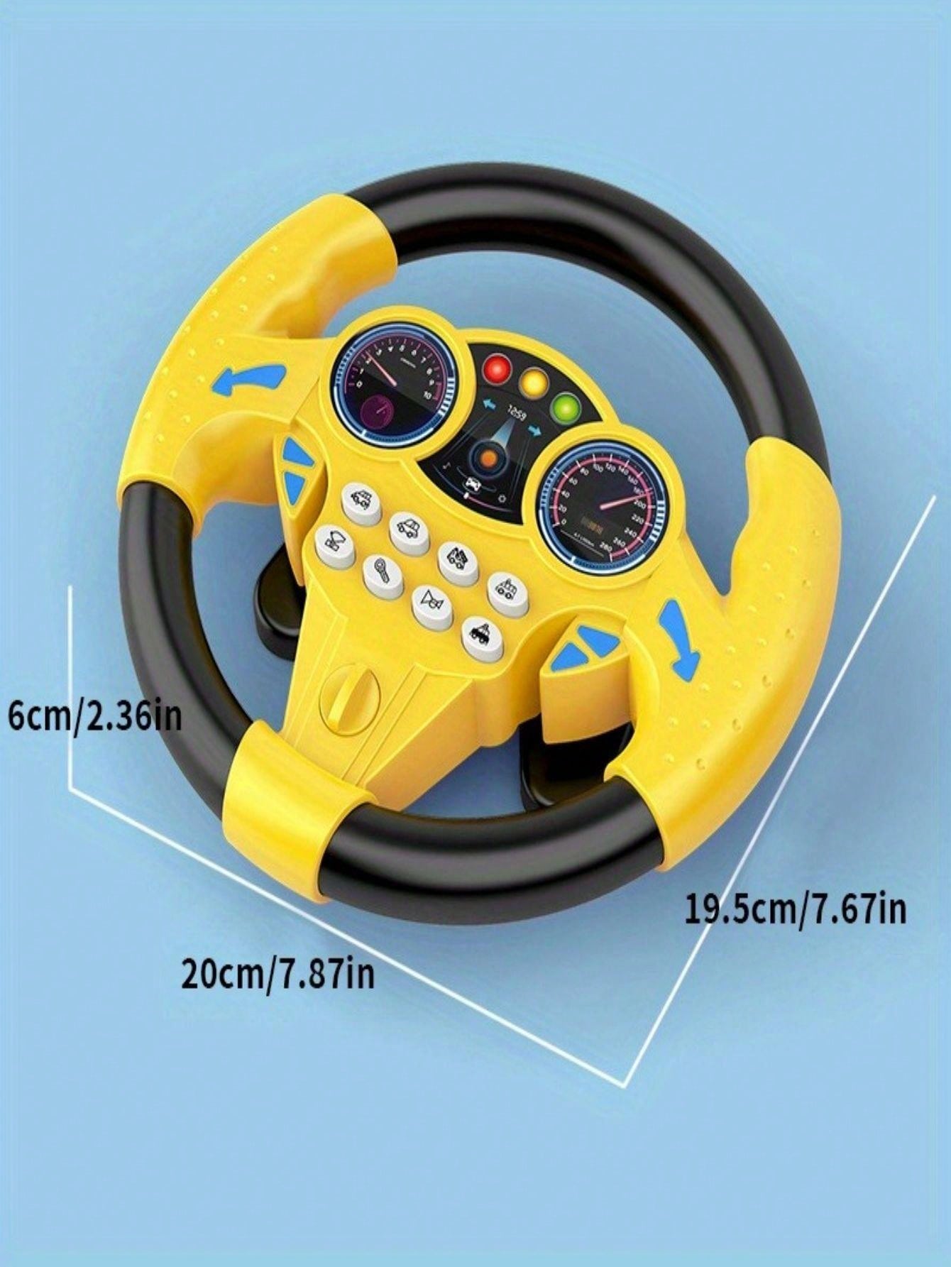 Simulated Steering Wheel Toy, Realistic Steering Wheel, Pretend Driving Experience, Christmas Gift, Game Gift (Battery Not Included)