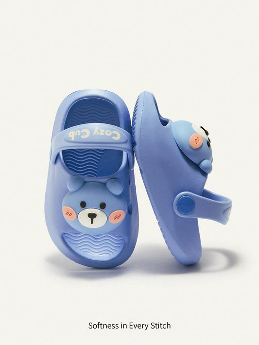 Cozy Cub Cute Bear Pattern Soft Comfortable Anti-slip Baby Sandals