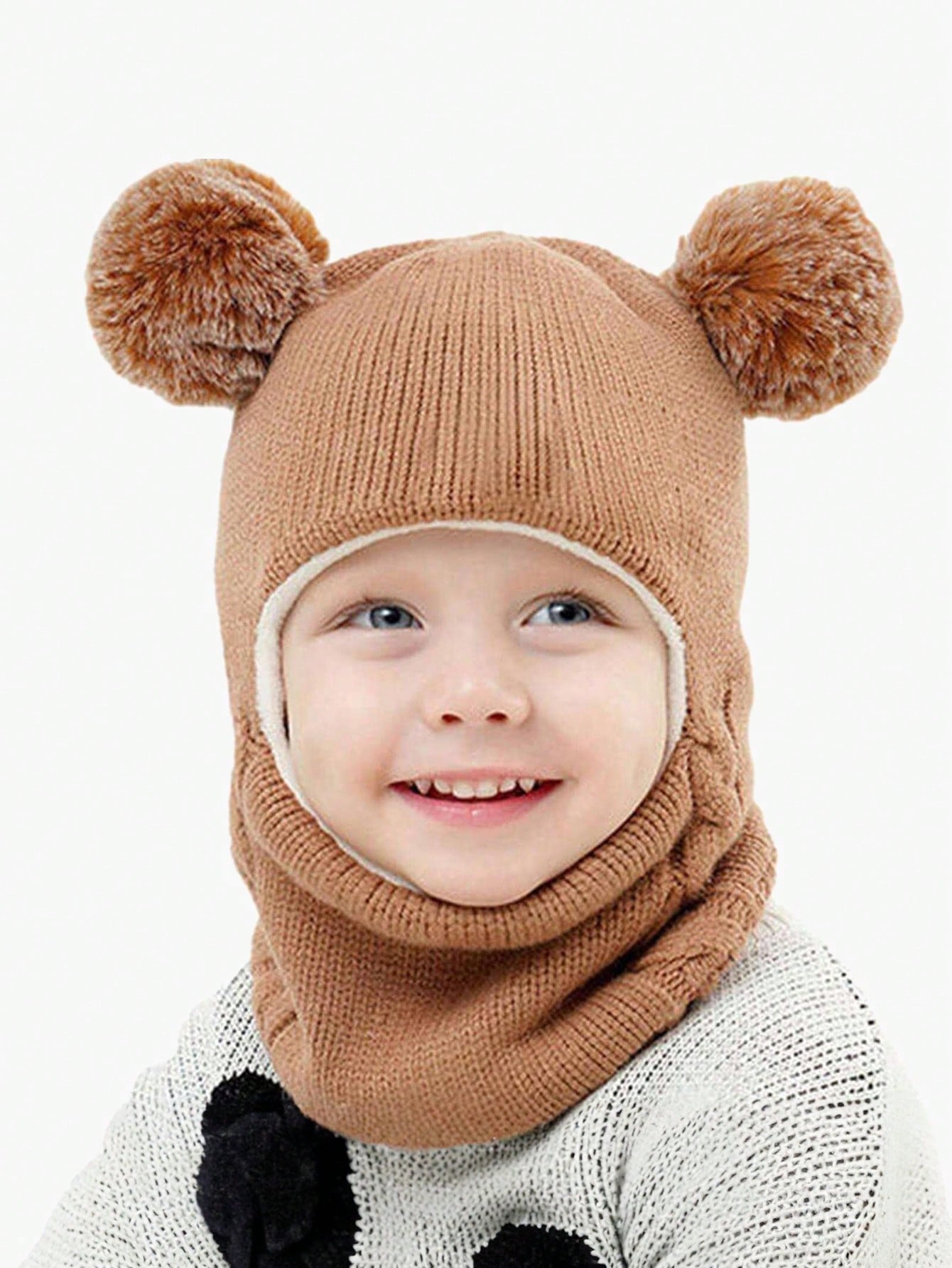 1Pc Baby Winter Warm Hat Scarf Set , Unisex Infant Toddler Kid Hat Scarf