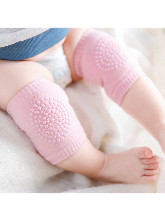 1-5pairs Fashionable And Cute Soft Elastic Knee And Elbow Pads, With Terry Leg Warmers, Glue Dotted Anti-Slip Crawling Knee Pads And Leg Pads For Babies Aged 0-3 Years, Unisex, Suitable For Daily Wear And Gifts On Holidays