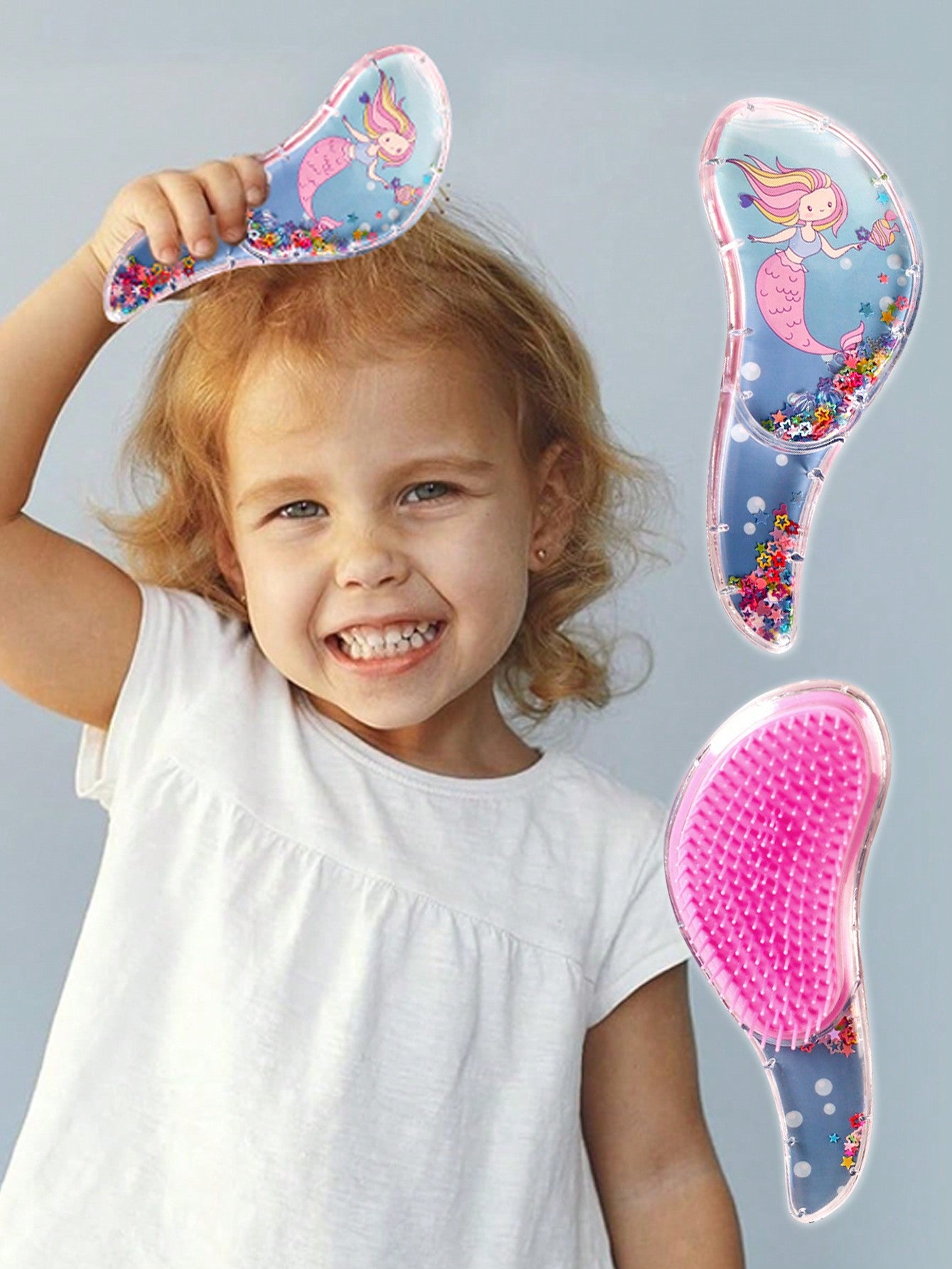 Cartoon Magic Comb Anti-Static Massage Kids Unicorn Hair Brushes Tangle Detangle Shower Massage Hairbrush Comb Salon Hair Accessories For Girls Curly Straight Long Or Short Hair