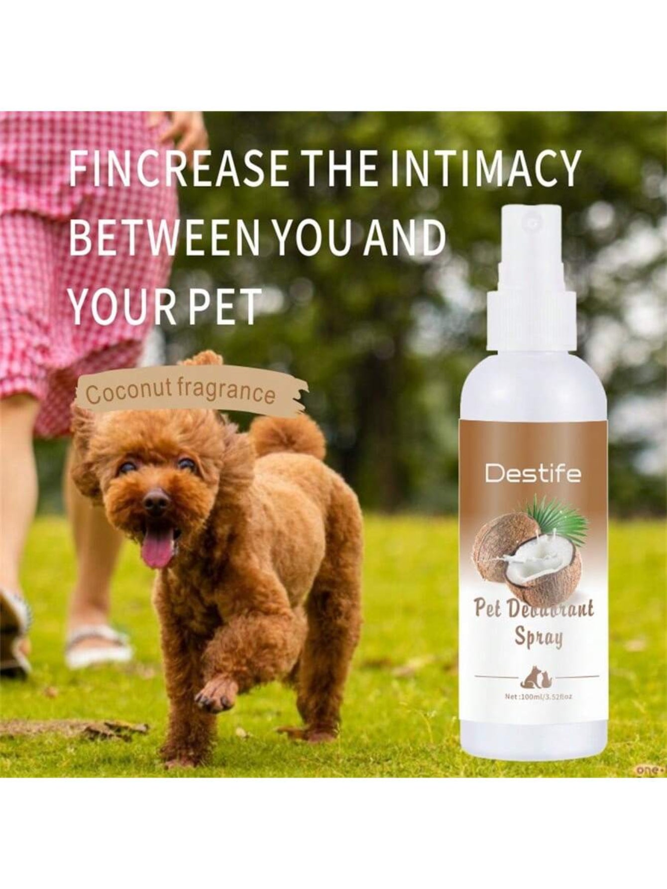 1pc 100ml Pet Deodorizer Spray, Cat And Dog Scented Body Odor Perfume Spray, Designed To Remove Urine And Feces Odor From Pet Beds And Carpets, Keep Your Home Clean And Fresh, Convenient For Travel Use, Small Bottle
