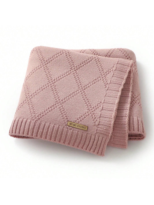 1pc Cozy And Simple Knitted Baby Blanket, Suitable For All Seasons