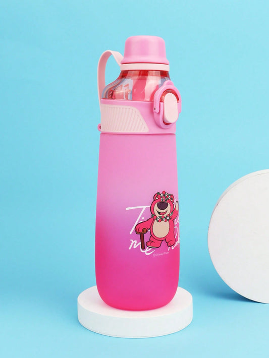 Disney 1pc Children's Disney Series Fashionable Dual-Drink Ombre Water Bottle, Made Of Tritan Material, Suitable For Daily Use, 600ML