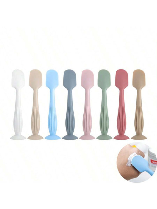 1pc New Silicone Diaper Cream Spreader For Baby Rash With Suction Cup, Silicone Beauty Spatula
