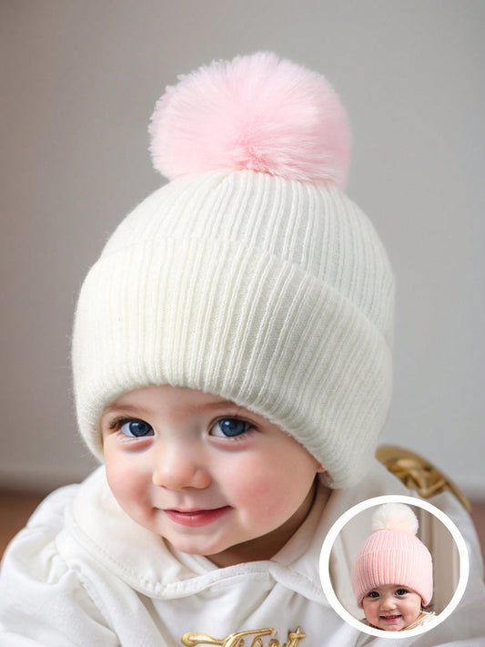 1 Piece Newborn Baby Winter Warm Hat 1-3Y  Knit Brimless Cute Black Babies Beanie