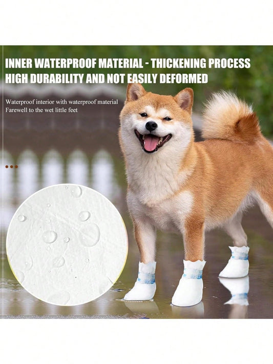Disposable Dog Boots To Protect Paws With Adjustable Self-Adhesive Bandages