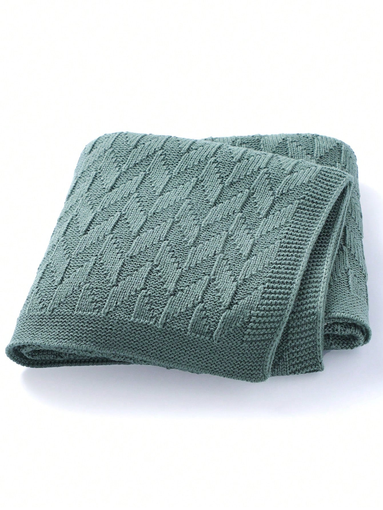 1pc Soft & Comfy Casual Minimalist Knitted Blanket For Baby Stroller, Nursery, All Season Use