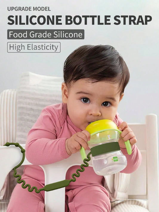 Silicone Baby Bottle Strap, Water Bottle And Toy Anti-Drop Leash, For Stroller, High Chair, Car Seat,