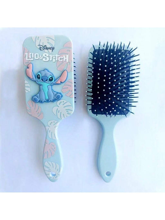Disney Lilo & Stitch Series Cartoon Stitch Design Hair Brush, Detangling Massage Comb For Student