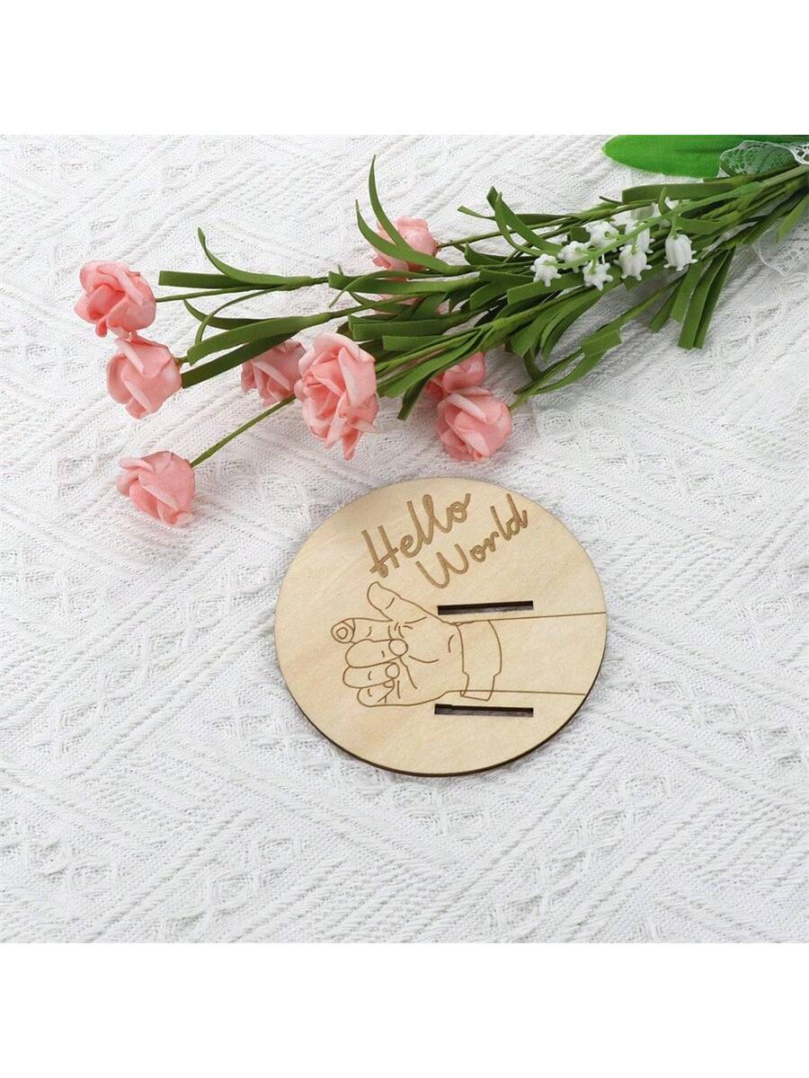 Newborn Hospital Bracelet Engraved Keepsake Holder, Personalized Baby Gift,Cut Wood Fiber Board, Memorial Pregnancy Wristband For Mother's Day & Father's Day, Suitable For Ages 14 Baby Shower Family Decorations Gifts