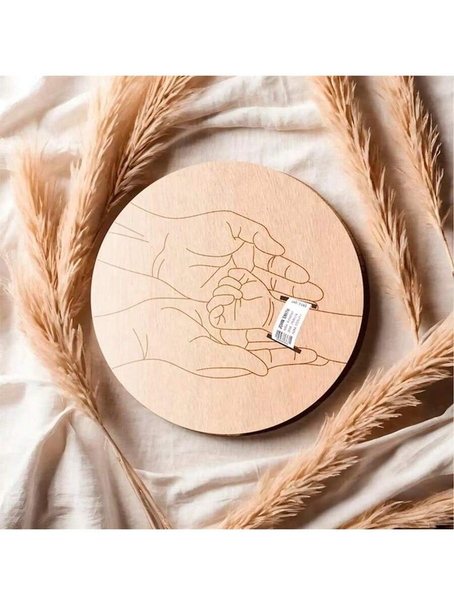 Newborn Hospital Bracelet Engraved Keepsake Holder, Personalized Baby Gift,Cut Wood Fiber Board, Memorial Pregnancy Wristband For Mother's Day & Father's Day, Suitable For Ages 14 Baby Shower Family Decorations Gifts