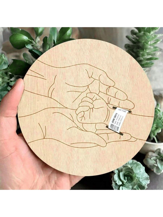 Newborn Hospital Bracelet Engraved Keepsake Holder, Personalized Baby Gift,Cut Wood Fiber Board, Memorial Pregnancy Wristband For Mother's Day & Father's Day, Suitable For Ages 14 Baby Shower Family Decorations Gifts