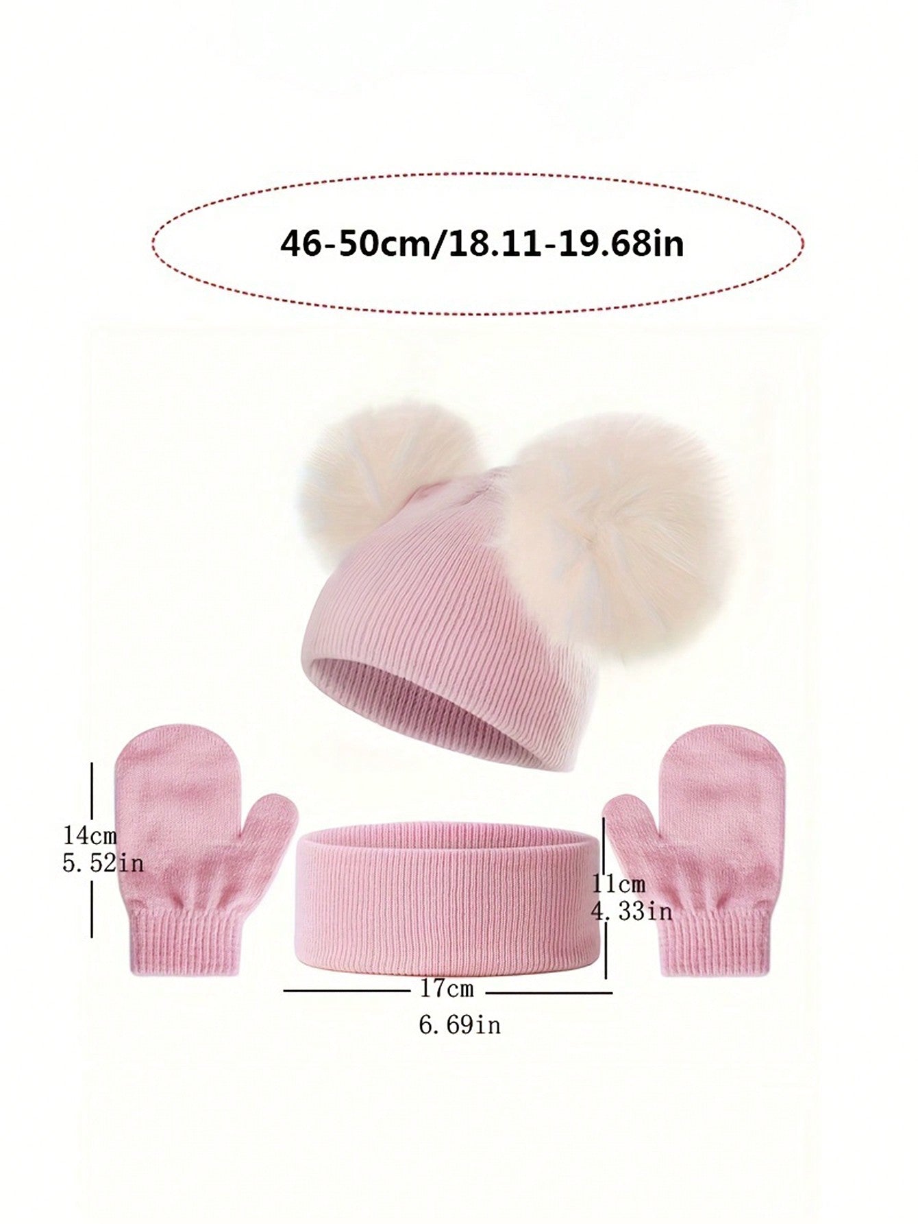 3pcs/Set Children Knit Winter Hat, Scarf & Gloves Set - Suitable For Daily Wear, Boys & Girls