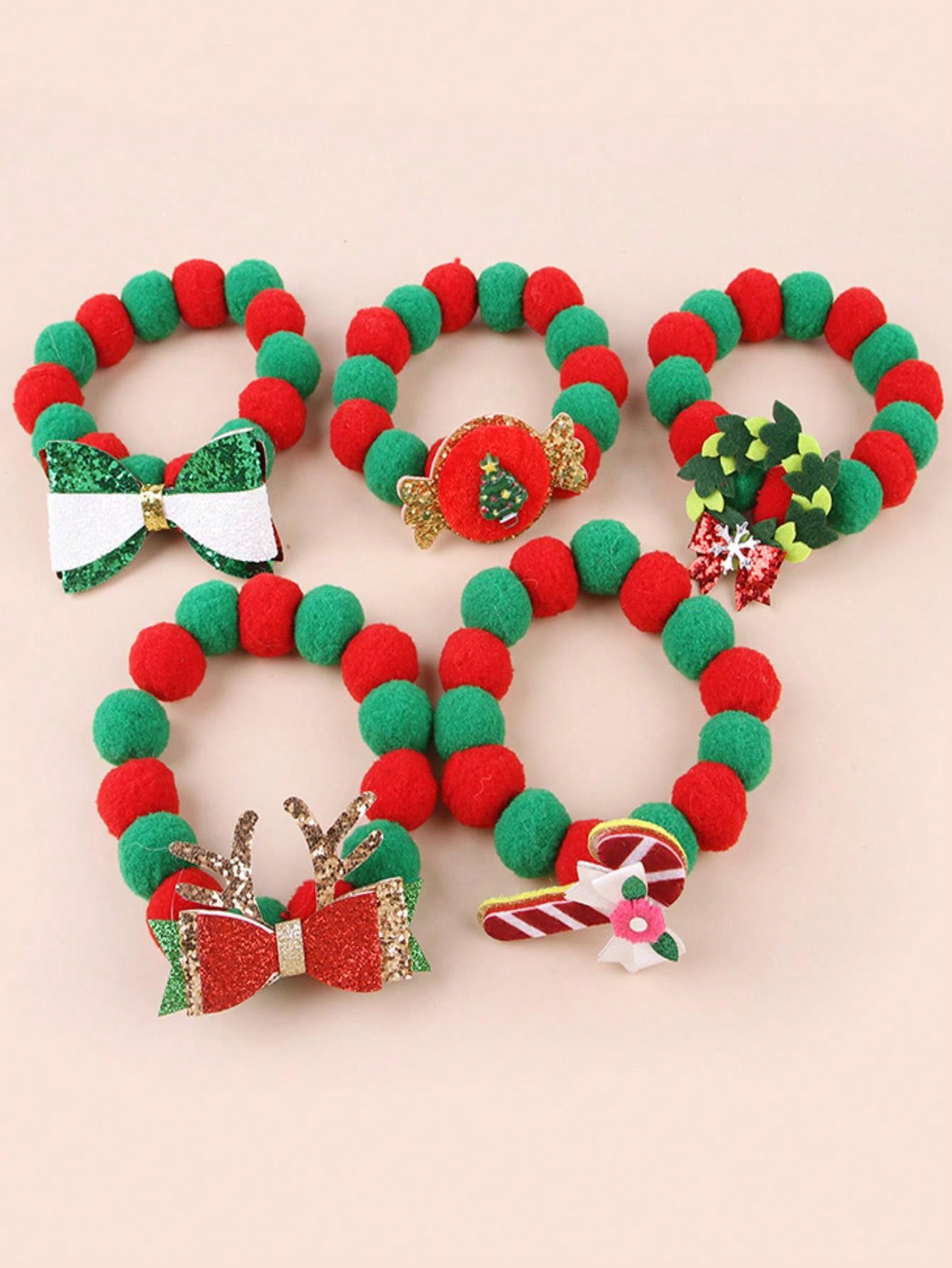 Christmas Themed Pet Collar - Cat & Dog Christmas Costume Decor - Pet Holiday Party Bowtie