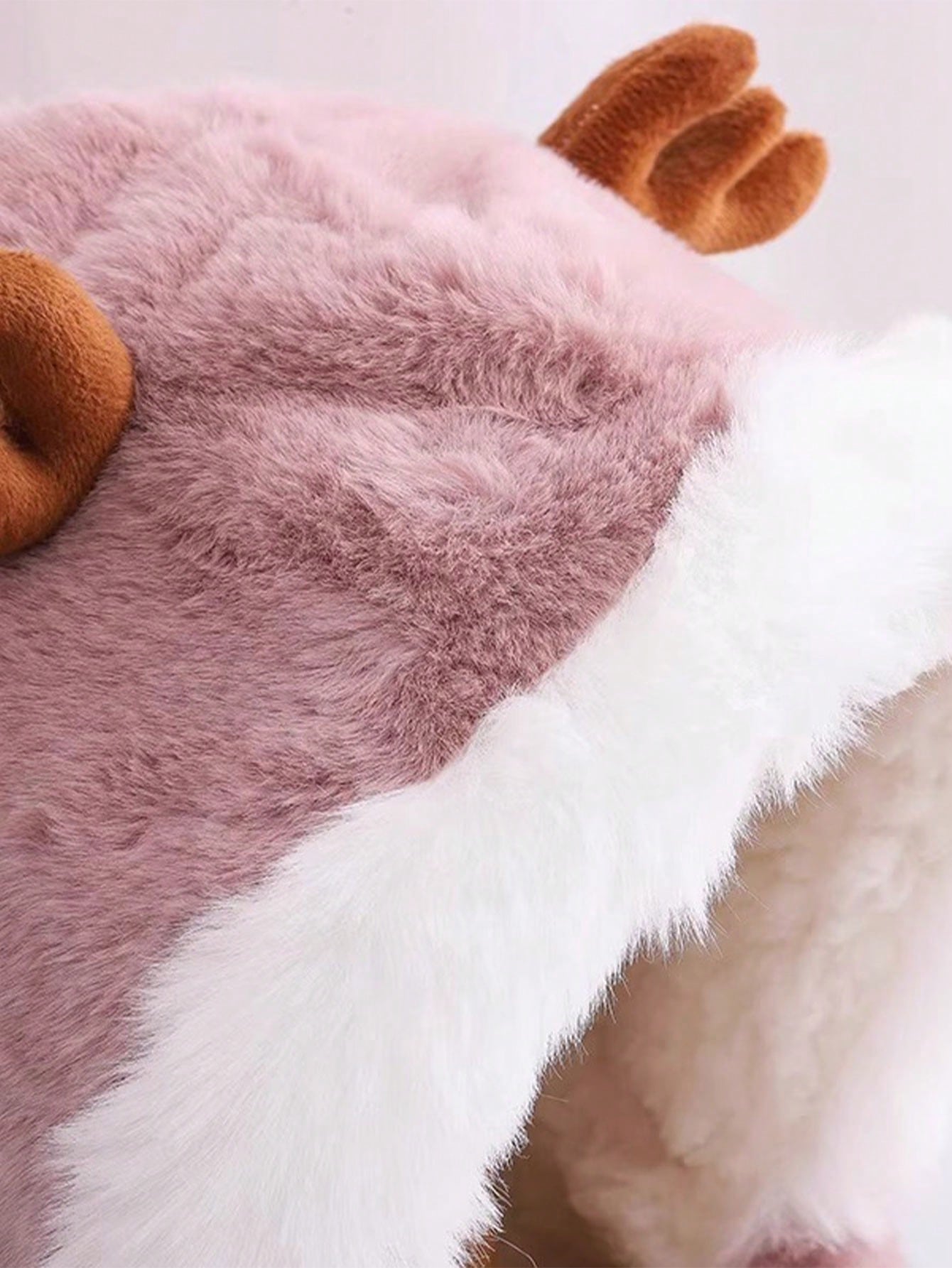 New Winter Deer Antler Hat, Cute Deer Antler Design, Hat And Scarf Integrated Set, Suitable For Autumn & Winter Everyday Wear, Deer Antlers Are Popular In Halloween And Christmas, Thickened And Warm Infant Hat, Windproof Fuzzy Hat For Boys And Girls