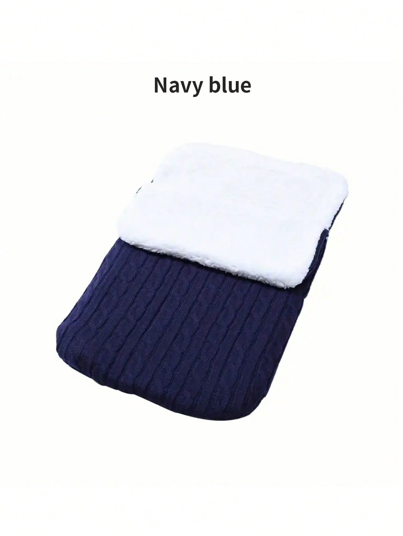 1pc Plush Sleeping Bag, Thick Knitted Warm Sleeping Bag, Winter Baby Outdoor Warm, Newborn Bathing Party Gift, Thanksgiving Gift, Suitable For Babies Under 66cm Height
