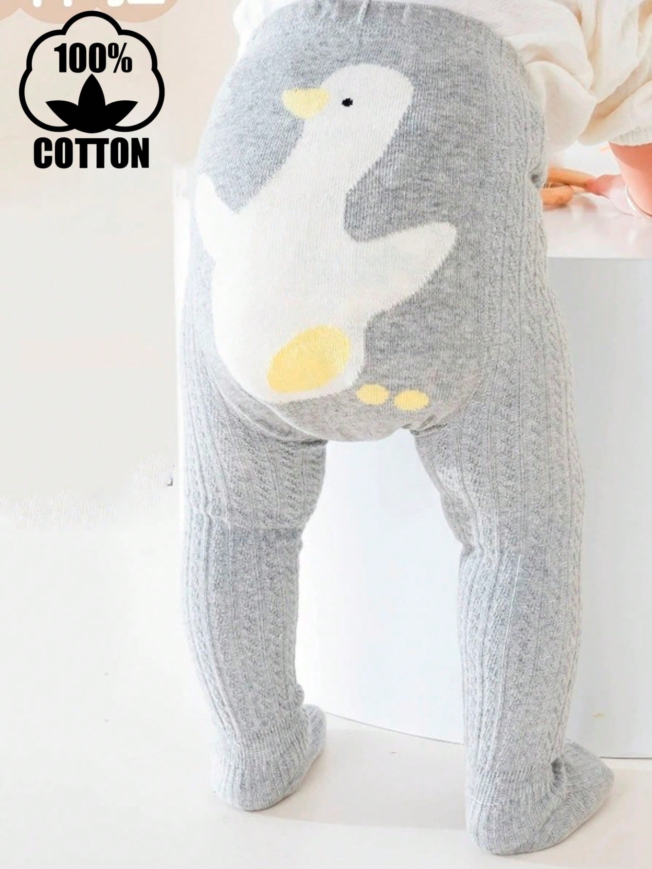 1pc Kids/Toddler Cute Duck Cartoon Tights, Baby Cotton Pantyhose
