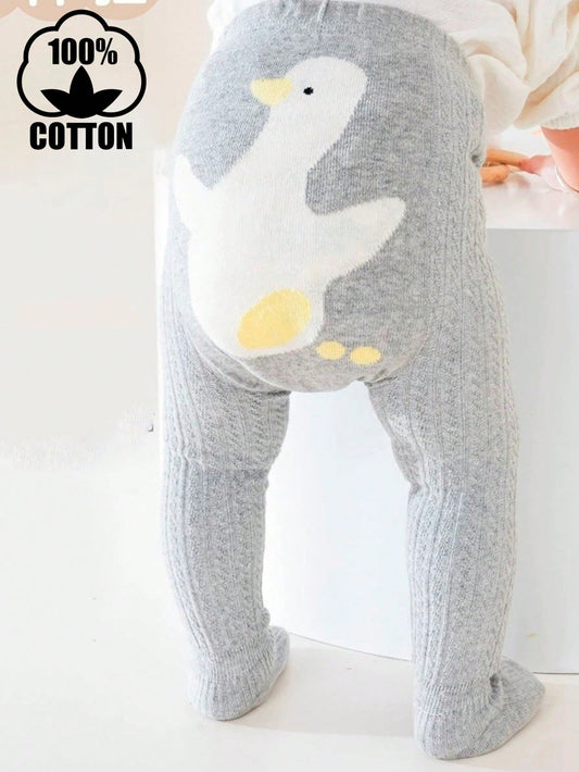 1pc Kids/Toddler Cute Duck Cartoon Tights, Baby Cotton Pantyhose