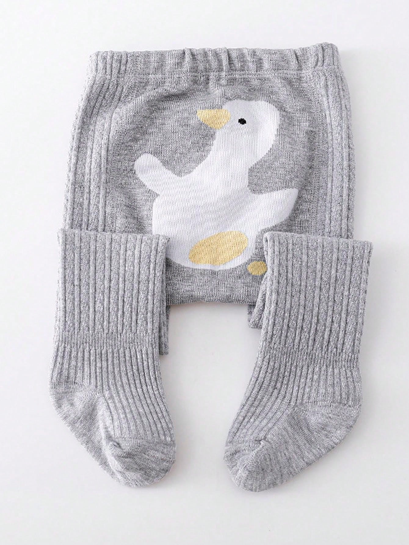 1pc Kids/Toddler Cute Duck Cartoon Tights, Baby Cotton Pantyhose