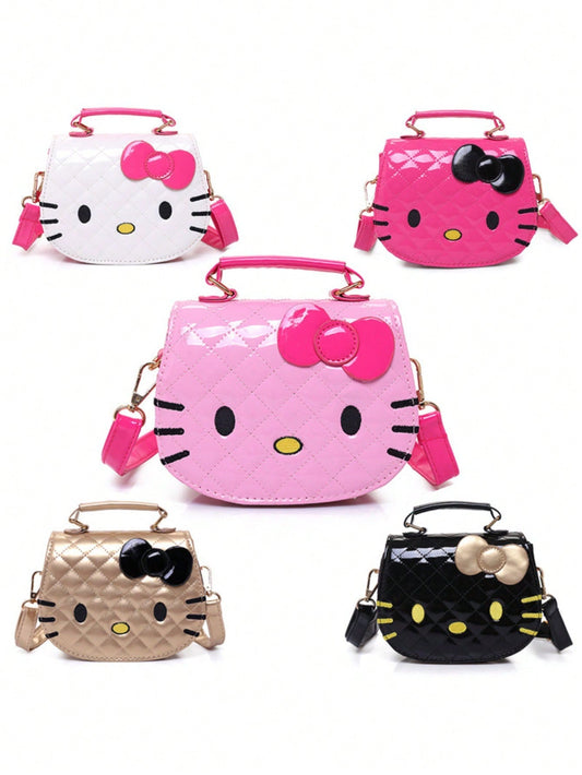 Sanrio Fashion New Korean Cartoon Princess Bag Girls Kitten Girls Anime Kawaii Cartoon Portable Shoulder Candy Crossbody Beauty