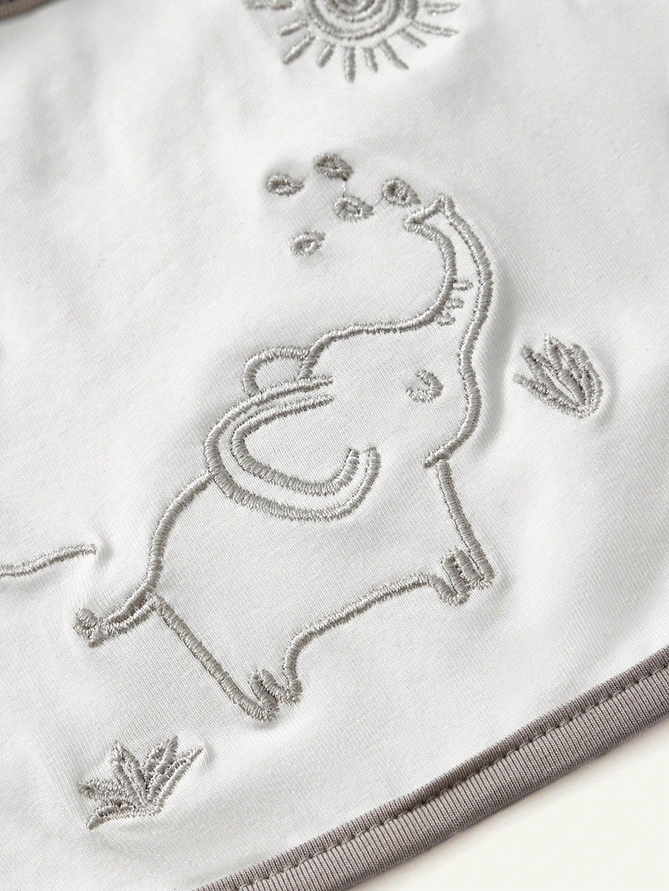 Cozy Pixies Cozy Cub 3pcs/Set Baby Bibs, Gray Elephant Pattern Feeding Bibs, Multi-Use
