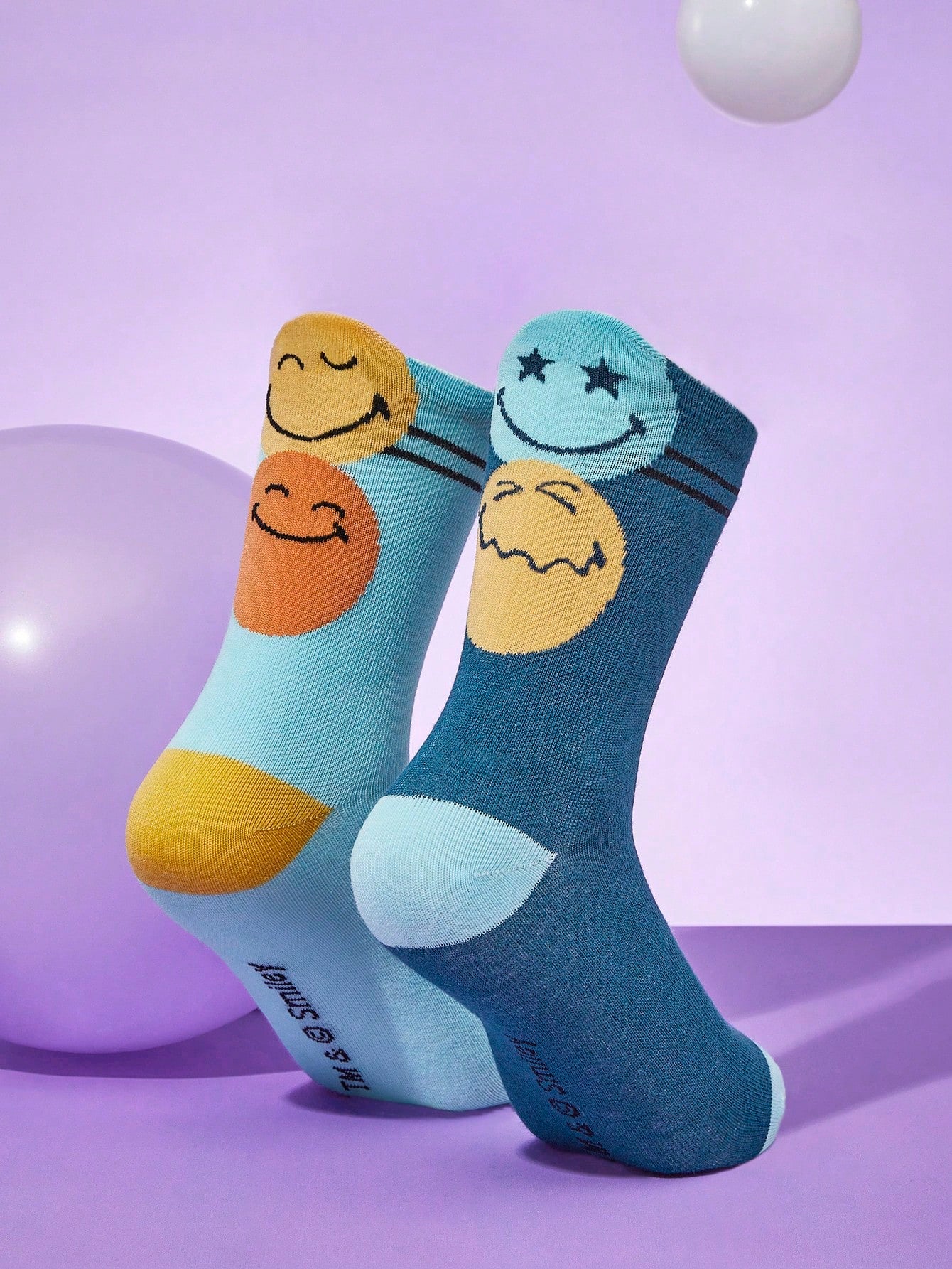 CoComelon X  2pairs Kids Cartoon Dinosaur & Puzzle Pattern Color Block Long Socks