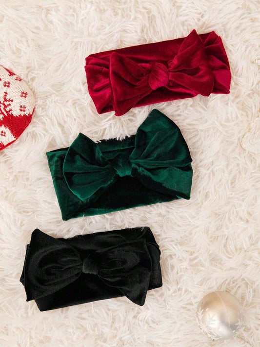1/3pcs Velvet Headband, Baby Hair Accessories, Holiday Gift