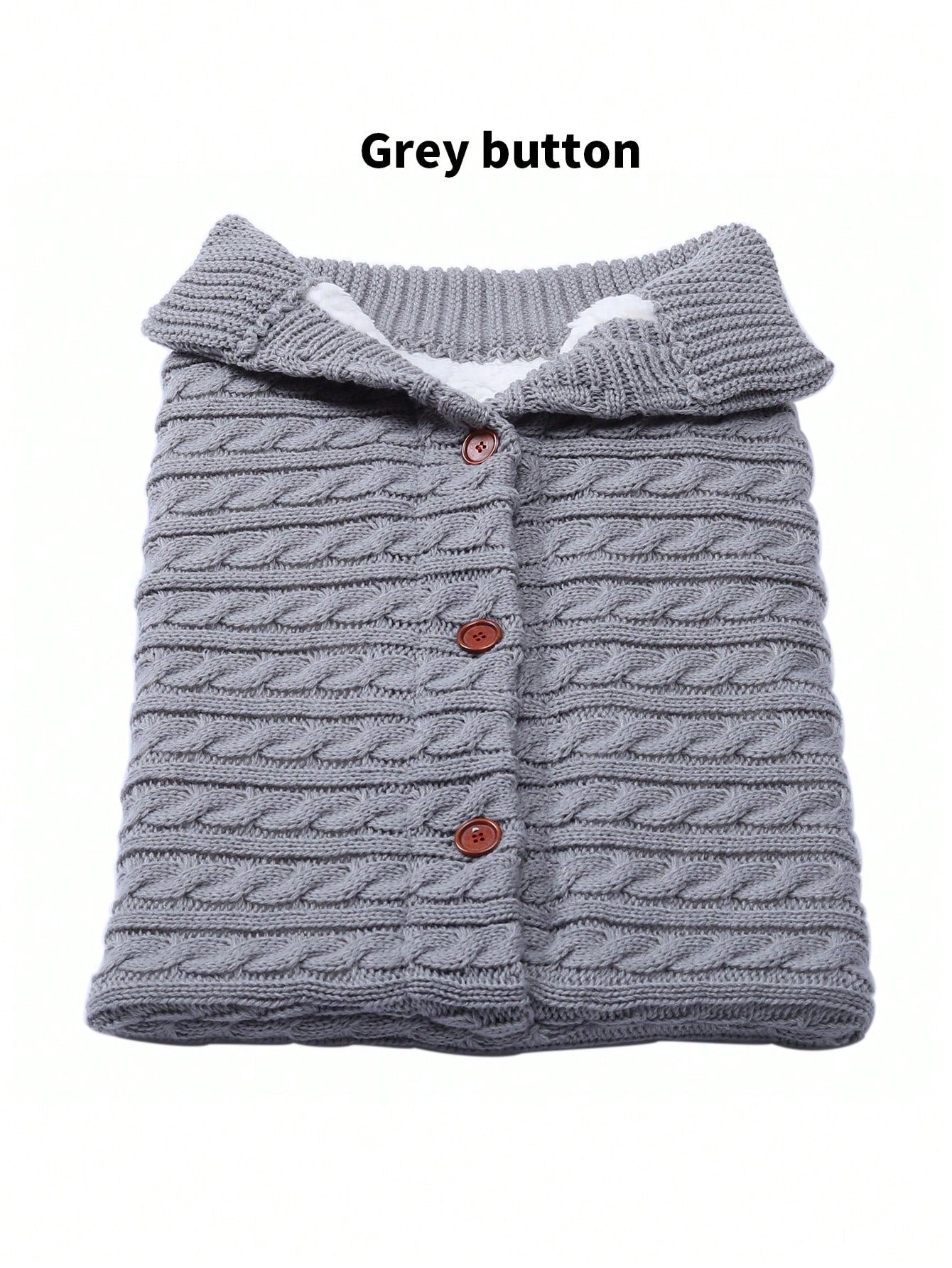1pc Plush Sleeping Bag, Thick Knitted Warm Sleeping Bag, Winter Baby Outdoor Warm, Newborn Bathing Party Gift, Thanksgiving Gift, Suitable For Babies Under 66cm Height