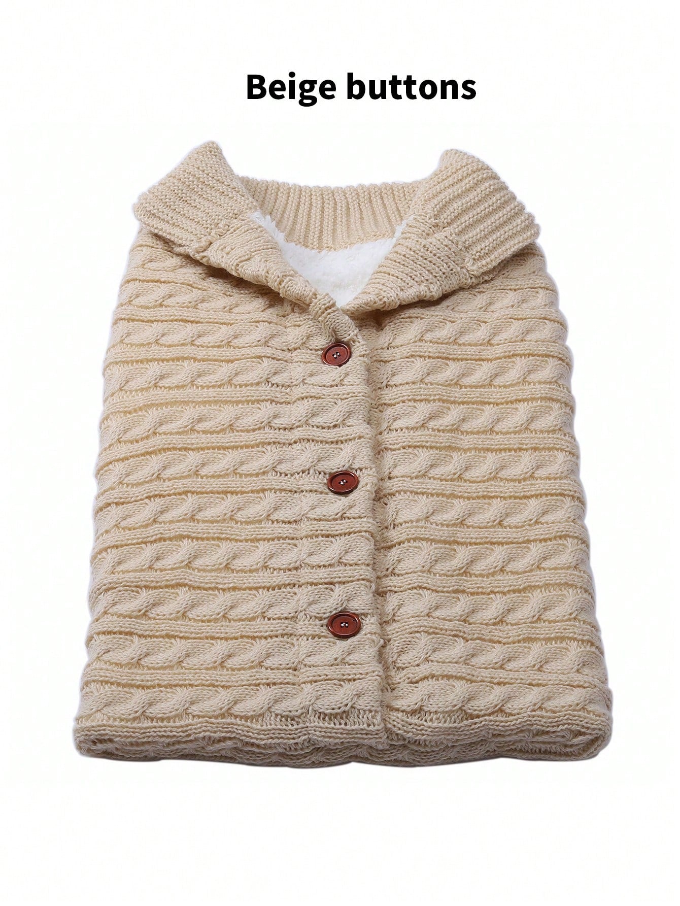 1pc Plush Sleeping Bag, Thick Knitted Warm Sleeping Bag, Winter Baby Outdoor Warm, Newborn Bathing Party Gift, Thanksgiving Gift, Suitable For Babies Under 66cm Height