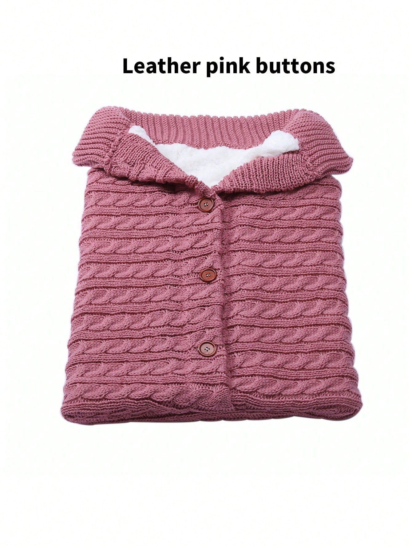 1pc Plush Sleeping Bag, Thick Knitted Warm Sleeping Bag, Winter Baby Outdoor Warm, Newborn Bathing Party Gift, Thanksgiving Gift, Suitable For Babies Under 66cm Height
