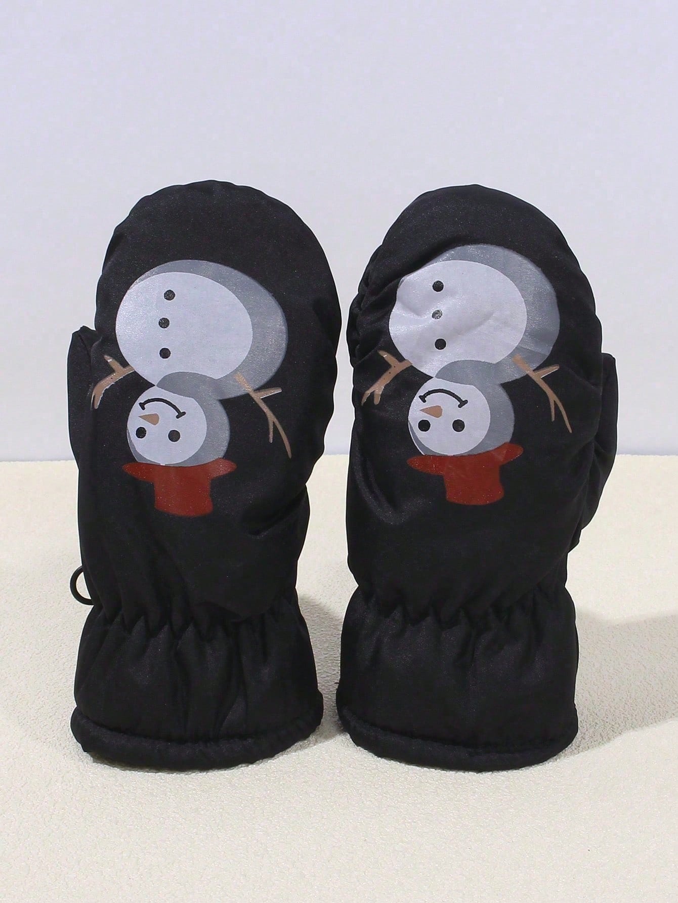 1 Pair Cute Cartoon Infant/Toddler Padded Waterproof Winter Outdoor Snow Play Warm Anti-Freeze Ski Gloves For Boys & Girls