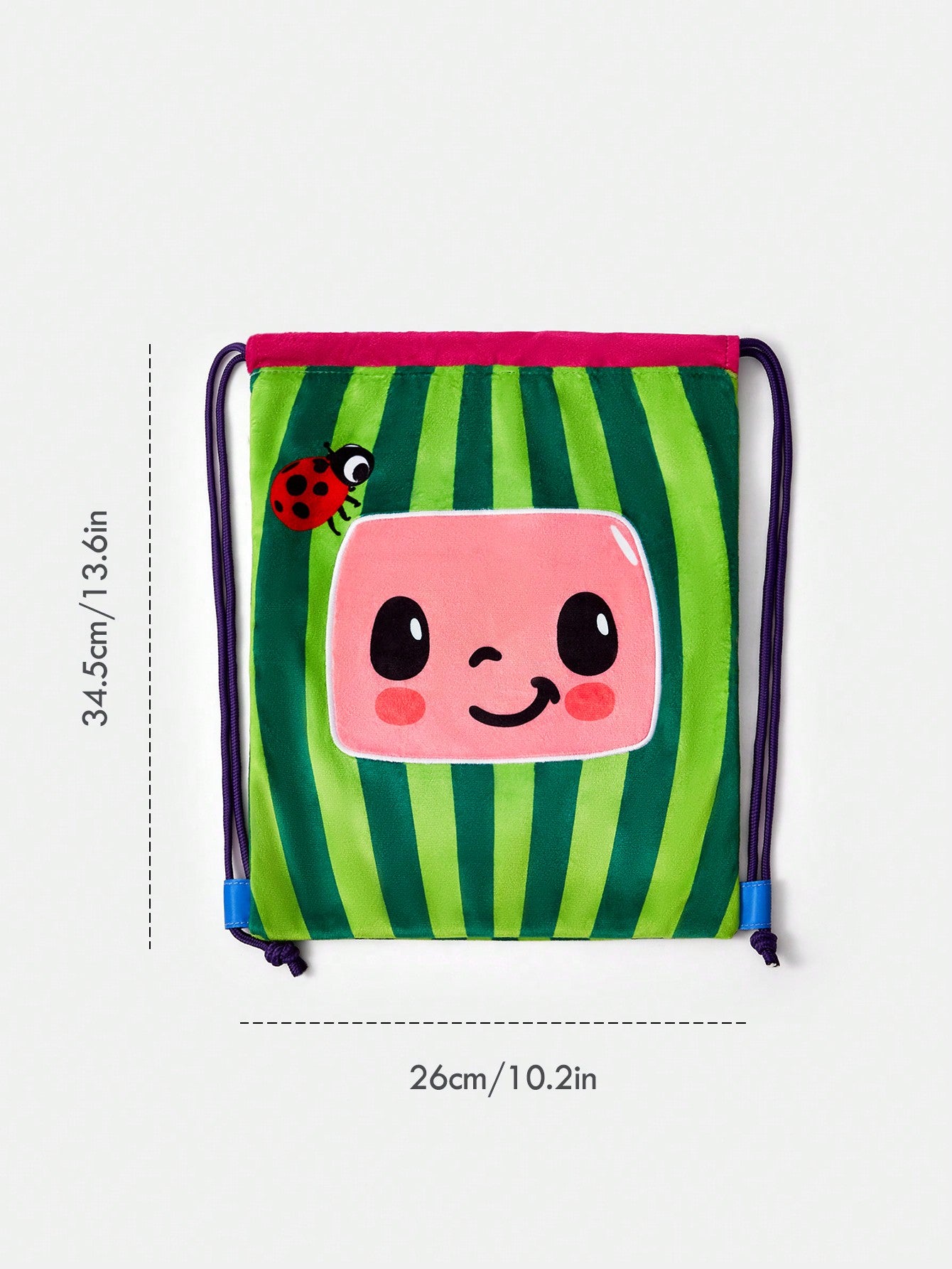 CoComelon X  Cartoon Watermelon Design Drawstring Backpack