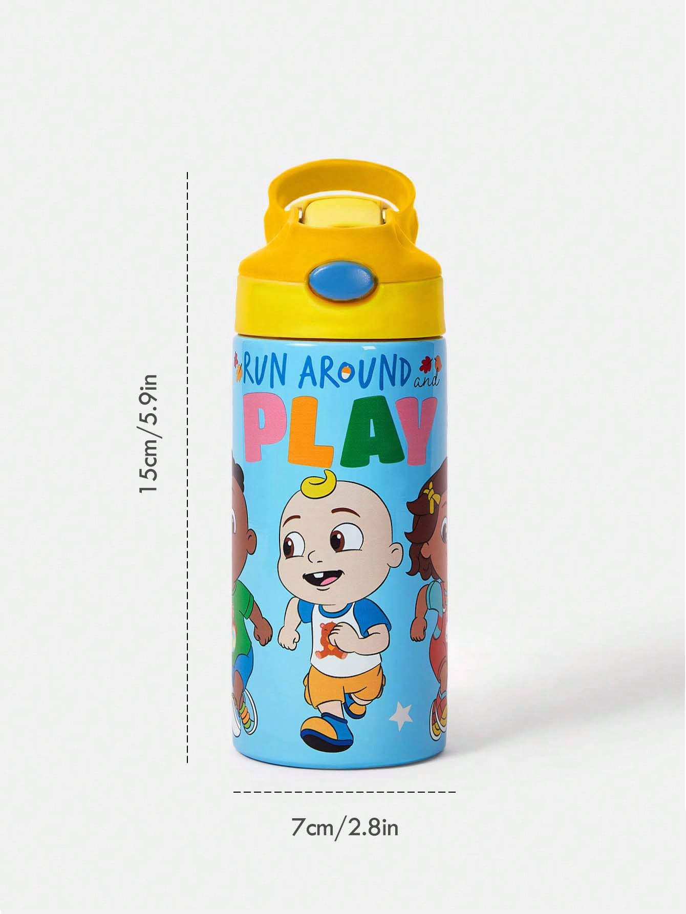 CoComelon X  16oz Cartoon Character & Letter Pattern Thermal Insulated Tumbler