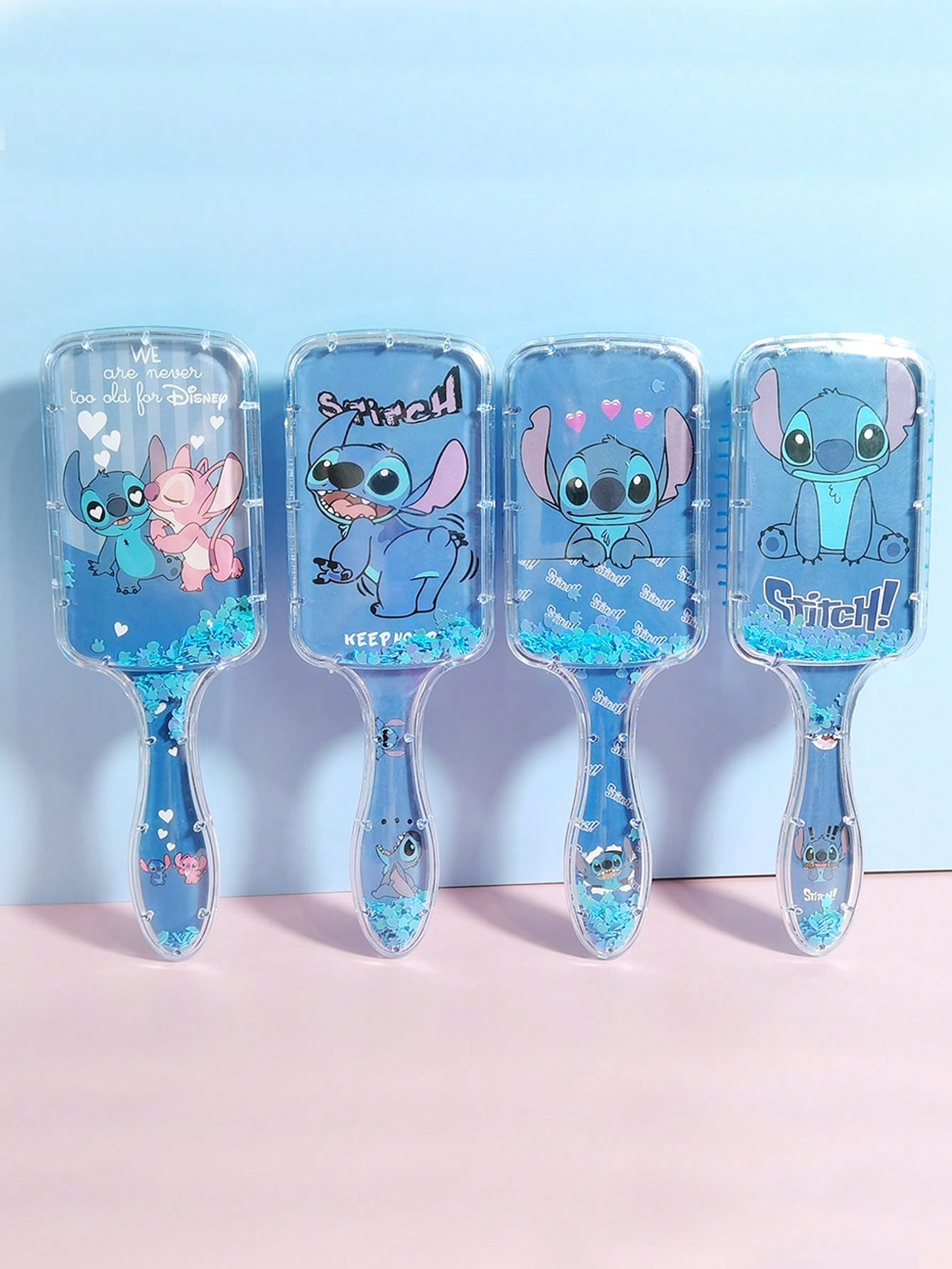 Disney Disney 1Pc Fashion Cute Stitch Cartoon Hair Brush Comb Painless Brush With Soft Bristles For Easy Styling And Detangling - Suitable For Women - Say Goodbye To Tangles And Hello To Happier Hair