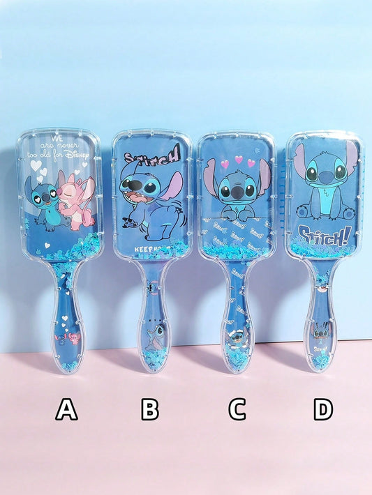 Disney Disney 1Pc Fashion Cute Stitch Cartoon Hair Brush Comb Painless Brush With Soft Bristles For Easy Styling And Detangling - Suitable For Women - Say Goodbye To Tangles And Hello To Happier Hair